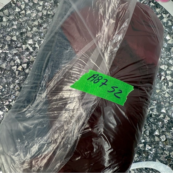 Once again fairy skirt Y2K red Asymmetrical Denim Waist Burgundy Tulle Skirt - Picture 12 of 12